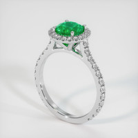 1.13 Ct. Emerald Ring, 18K White Gold 2