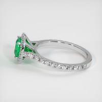 1.13 Ct. Emerald Ring, 18K White Gold 4