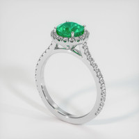 1.13 Ct. Emerald Ring, 18K White Gold 2