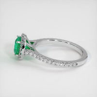 1.13 Ct. Emerald Ring, 18K White Gold 4