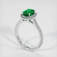 1.21 Ct. Emerald Ring, 18K White Gold 2