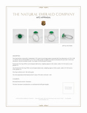 Emerald Ring 2.95 Ct., 18K White Gold Appraisal