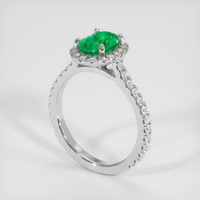 1.12 Ct. Emerald Ring, 18K White Gold 2