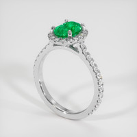 0.96 Ct. Emerald Ring, 18K White Gold 2
