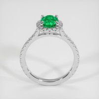 1.12 Ct. Emerald Ring, 18K White Gold 3