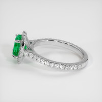 0.96 Ct. Emerald Ring, 18K White Gold 4