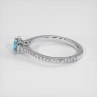 0.31 Ct. Gemstone Ring, 18K White Gold 4