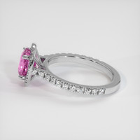 2.01 Ct. Pink Sapphire Ring, 18K White Gold 4