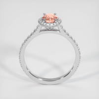 1.09 Ct. Padparadscha Sapphire Ring, 18K White Gold 3