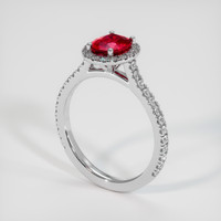 1.51 Ct. Ruby Ring, 18K White Gold 2