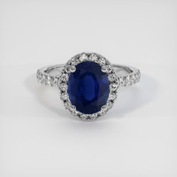 2.61 Ct. Sapphire Ring, 18K White Gold 1