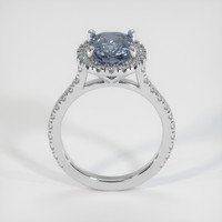 2.50 Ct. Greyish Blue Sapphire Ring, 18K White Gold 3