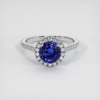 2.55 Ct. Sapphire Ring, 18K White Gold 1