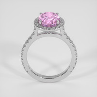 4.25 Ct. Pink Sapphire Ring, 18K White Gold 3