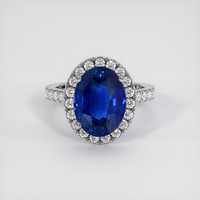 3.24 Ct. Sapphire Ring, 18K White Gold 1