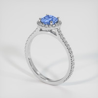 1.50 Ct. Sapphire Ring, 18K White Gold 2