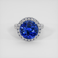 6.41 Ct. Blue Sapphire Ring, 18K White Gold 1