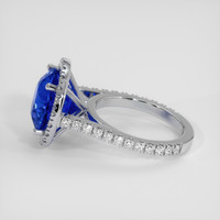 6.41 Ct. Blue Sapphire Ring, 18K White Gold 4