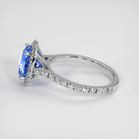2.57 Ct. Blue Sapphire Ring, 18K White Gold 4