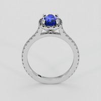 1.56 Ct. Blue Sapphire Ring, 18K White Gold 3