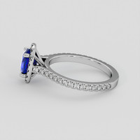 1.56 Ct. Blue Sapphire Ring, 18K White Gold 4