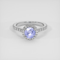 1.01 Ct. Violet Sapphire Ring, 18K White Gold 1