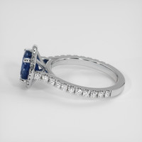 2.24 Ct. Blue Sapphire Ring, 18K White Gold 4