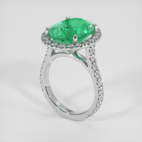 3.71 Ct. Emerald Ring, 18K White Gold 2