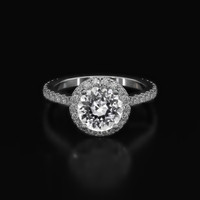 3.06 Ct. Sapphire Ring, 18K White Gold 1