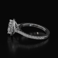 3.06 Ct. Sapphire Ring, 18K White Gold 4