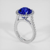 5.16 Ct. Blue Sapphire Ring, 18K White Gold 2