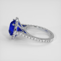 5.16 Ct. Blue Sapphire Ring, 18K White Gold 4