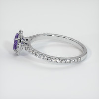 0.61 Ct. Sapphire Ring, 18K White Gold 4