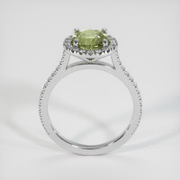 2.58 Ct. Greenish Yellow Sapphire Ring, 18K White Gold 3