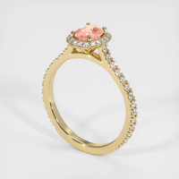 1.09 Ct. Padparadscha Sapphire Ring, 14K Yellow Gold 2