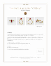 Ruby Ring 0.57 Ct., 14K Yellow Gold Appraisal