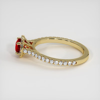 0.68 Ct. Ruby Ring, 14K Yellow Gold 4