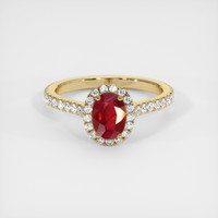 1.07 Ct. Ruby Ring, 14K Yellow Gold 1