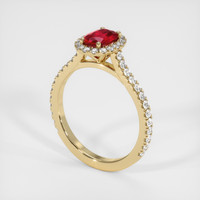 1.07 Ct. Ruby Ring, 14K Yellow Gold 2