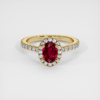 0.82 Ct. Ruby Ring, 14K Yellow Gold 1