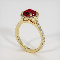 2.00 Ct. Ruby Ring, 14K Yellow Gold 2