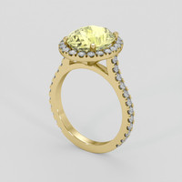 3.88 Ct. Yellow Sapphire Ring, 14K Yellow Gold 2
