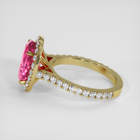 4.24 Ct. Pink Sapphire Ring, 14K Yellow Gold 4