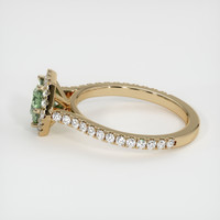0.89 Ct. Green Sapphire Ring, 14K Yellow Gold 4