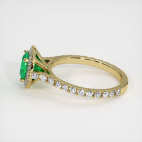 1.13 Ct. Emerald Ring, 18K Yellow Gold 4