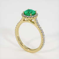 1.13 Ct. Emerald Ring, 18K Yellow Gold 2