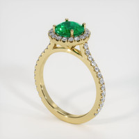 1.23 Ct. Emerald Ring, 18K Yellow Gold 2