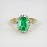 2.23 Ct. Emerald Ring, 18K Yellow Gold 1