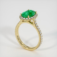 2.23 Ct. Emerald Ring, 18K Yellow Gold 2