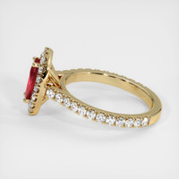 0.57 Ct. Ruby  Ring - 18K Yellow Gold